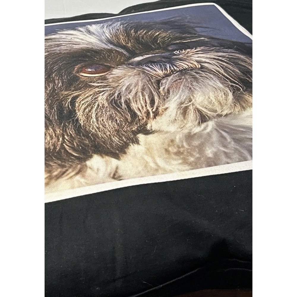 CafePress Shih Tzu Dog Photo Print Throw Pillow COVER ONLY Black Square Decor - Picture 4 of 8